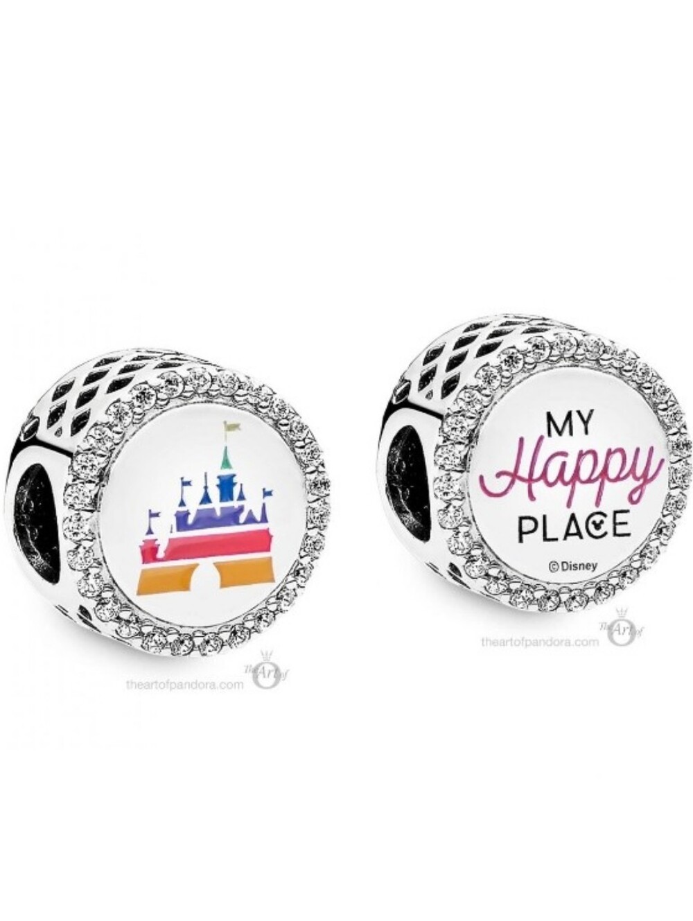 Pandora Disney Parks Fantasyland Castle My Happy Place Charm